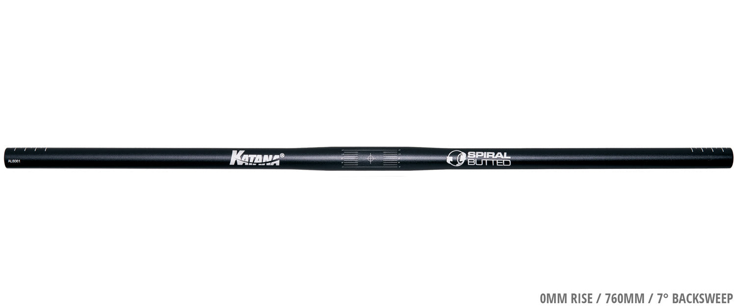 Katana spiral butted riser bar 25.4mm handlebar | 0mm rise 760mm breite 7° backsweep