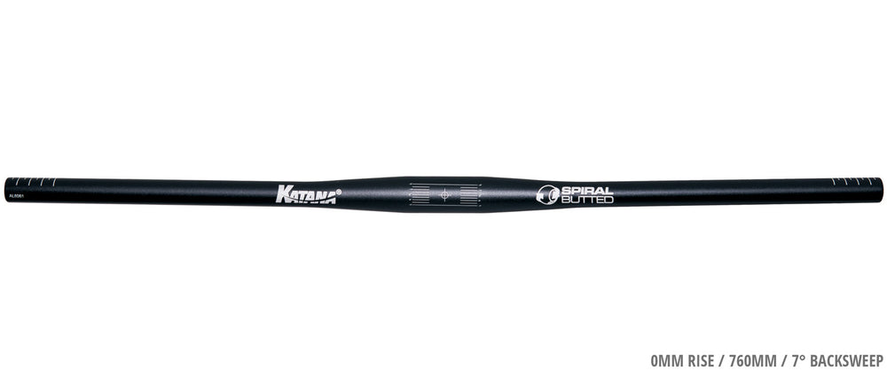 Katana spiral butted riser bar 31.8mm handlebar | 76mm rise 740mm breite 7° backsweep