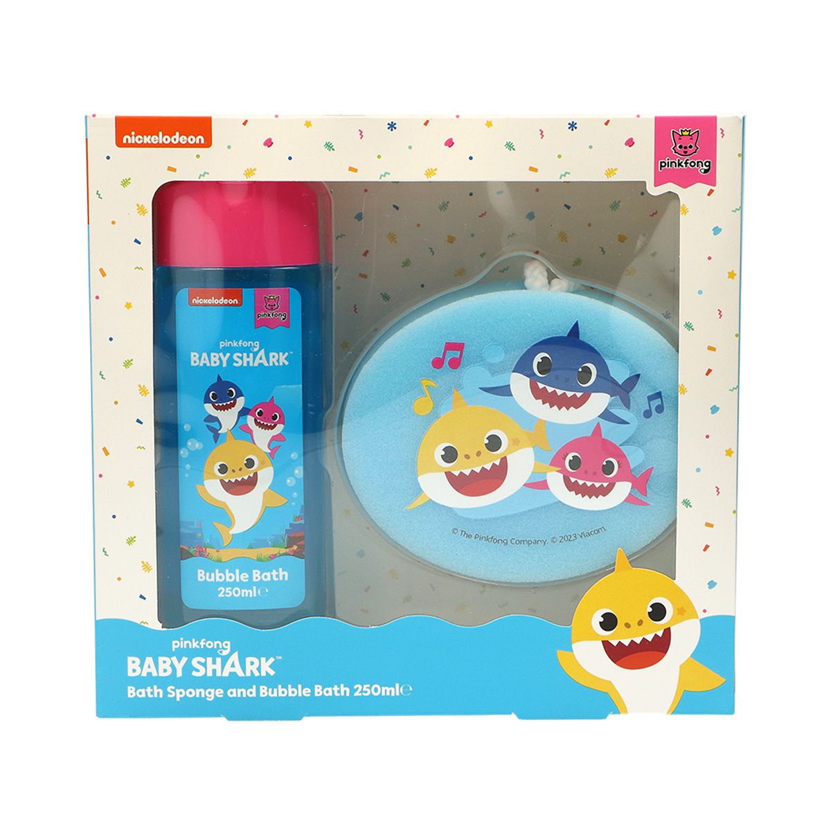 Baby Shark bubbelbad 250ml spons