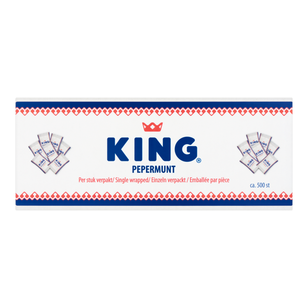 King pepermunt per stuk verpakt (500x 2gr)