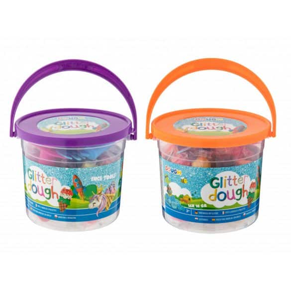 Grafix Glitterklei in emmer, 16x16 gram + accessoires