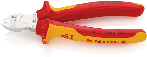 Knipex afstrip-zijsnijtang | geïsoleerd | meer-componentengrepen | vde-getest | verchroomd - 14 26 160 sb