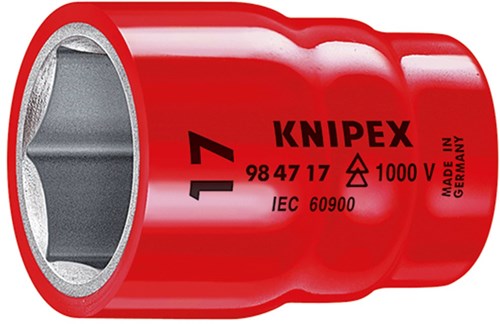 Knipex dop voor ratel 1 2 - 17 mm vde - 98 47 17 - 984717