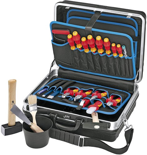 Knipex gereedschapskoffer vde 002105hls gereedschapsset (zwart, 24-delig, met gereedschap)