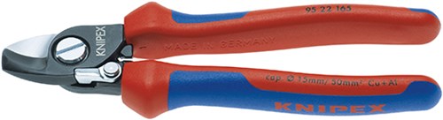 Knipex kabelschaar met openingsveer met meer-componentengrepen 165 mm - 9522165