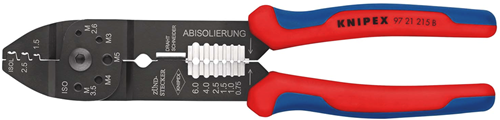 Knipex krimptang met meer-componentengrepen | zwart gelakt | lengte 240 mm | zelfbedieningskaart blister - 97 21 215 b sb