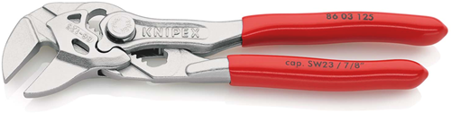 Knipex mini-sleuteltang | 125 mm lengte | tang en schroefsleutel in eén | kunststof bekleed - 86 03 125 sb