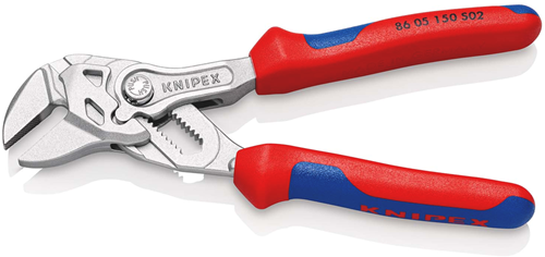 Knipex sleuteltang met ruw gemaakte bekken | 150 mm lengte | meer-componentengrepen | verchroomd - 86 05 150 s02