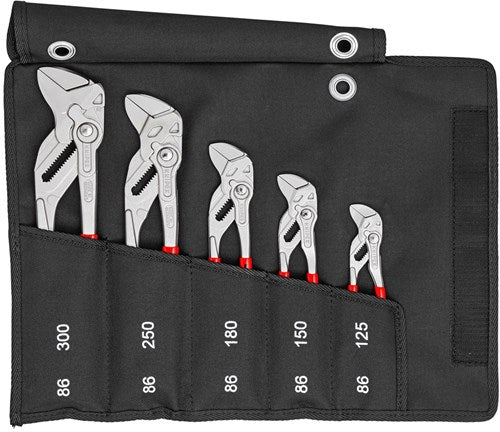 Knipex 001955s4 5-delige sleuteltangenset in roltas