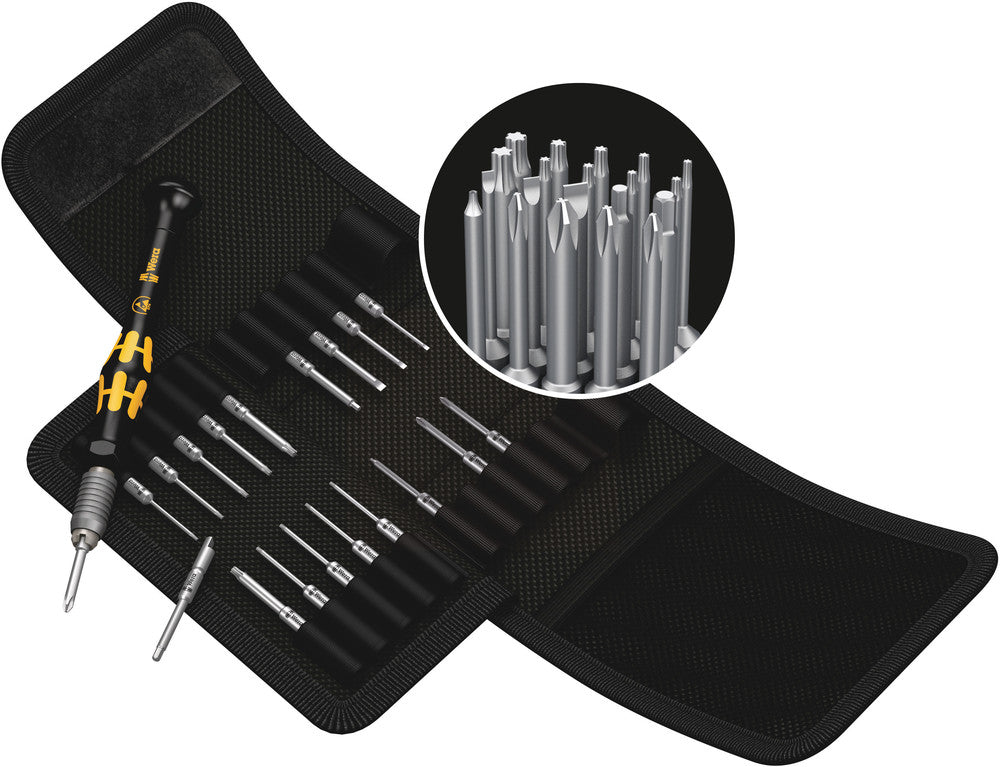 Wera kraftform kompakt micro-set esd 20 bitset (20-delig)