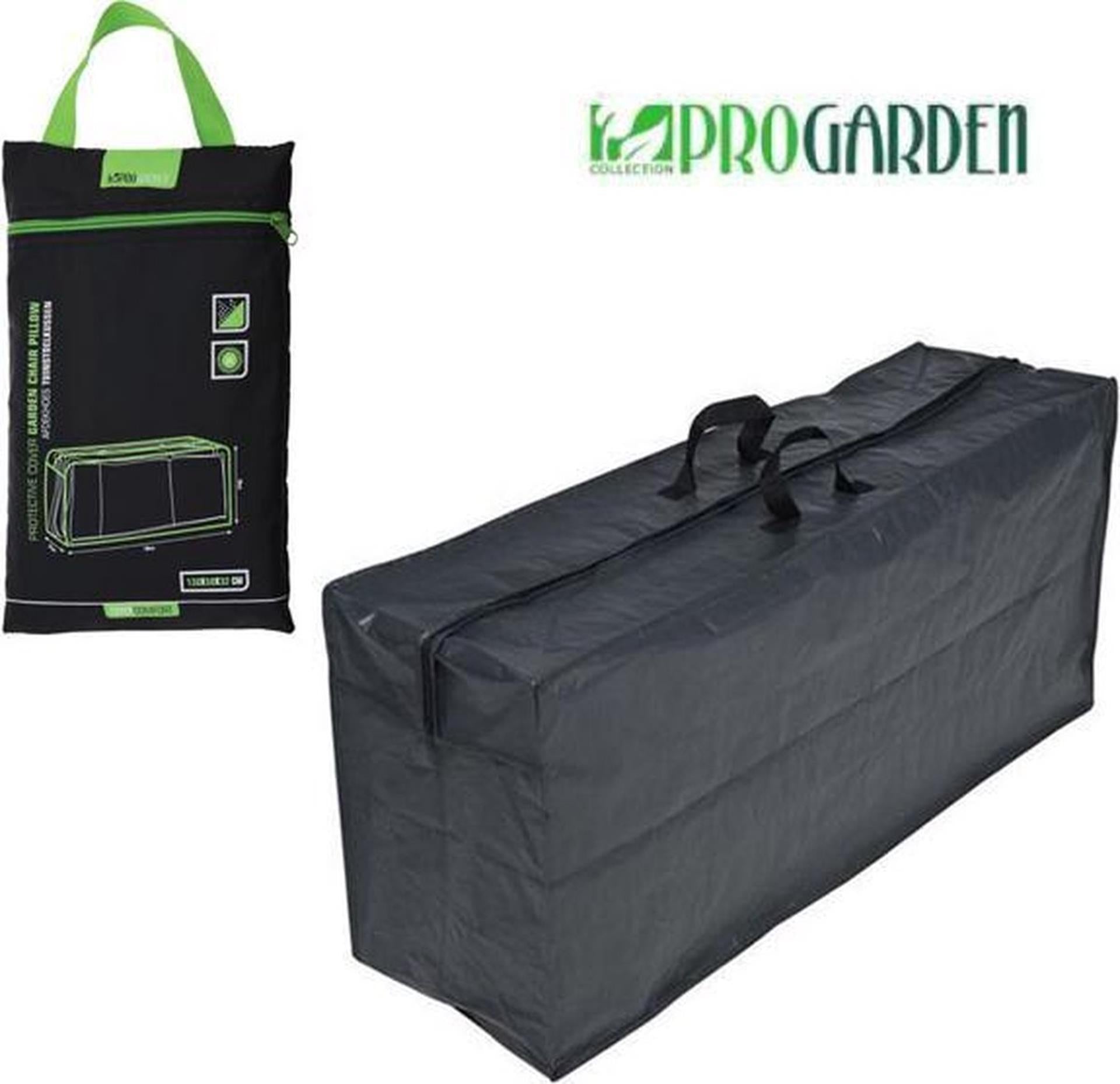 Pro tuin stoelkussentas 130 x 50 x 32 cm zwart
