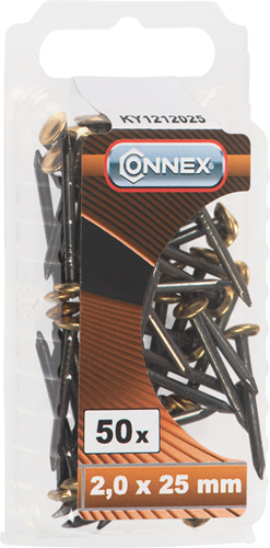 Connex staalnagel ms-k 25mm gebl. 50st st - ky1212025