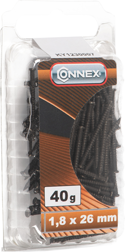 Connex staalnagel 1.8x26 zwart 40g st - ky1230007