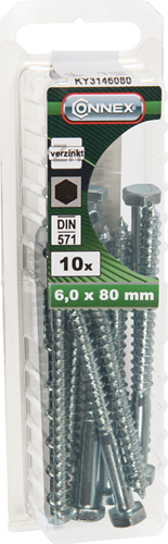 Connex houtdraadbout (6k) 6x80 * 10st vz - ky3146080