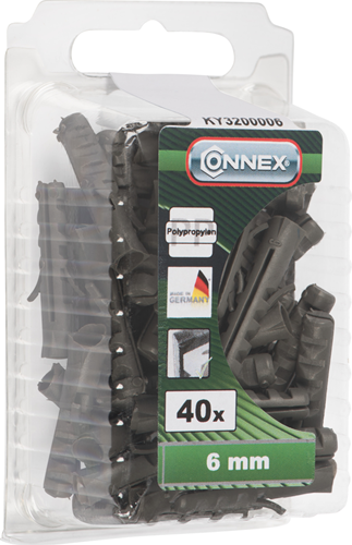 Connex nylon plug 6mm 40st ny - ky3200006