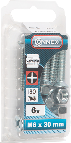 Connex metaalschroef vz-k m6x30 6st vz - ky4010630