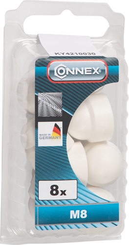 Connex afdekkap zeskant m8 kunststof 8s wi - ky4210030