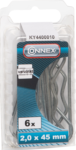 Connex verende borgclips 2x50mm 6st vz - ky4400010
