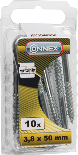 Connex kramschroef 3.8x50 10st vz - ky5040050