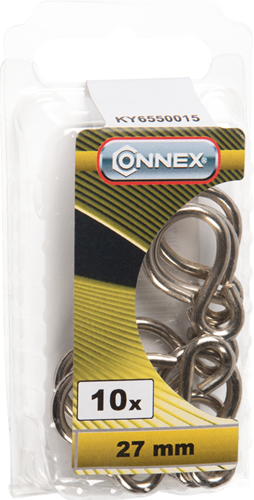 Connex s-haak gesloten 27mm 10st ni - ky6550015