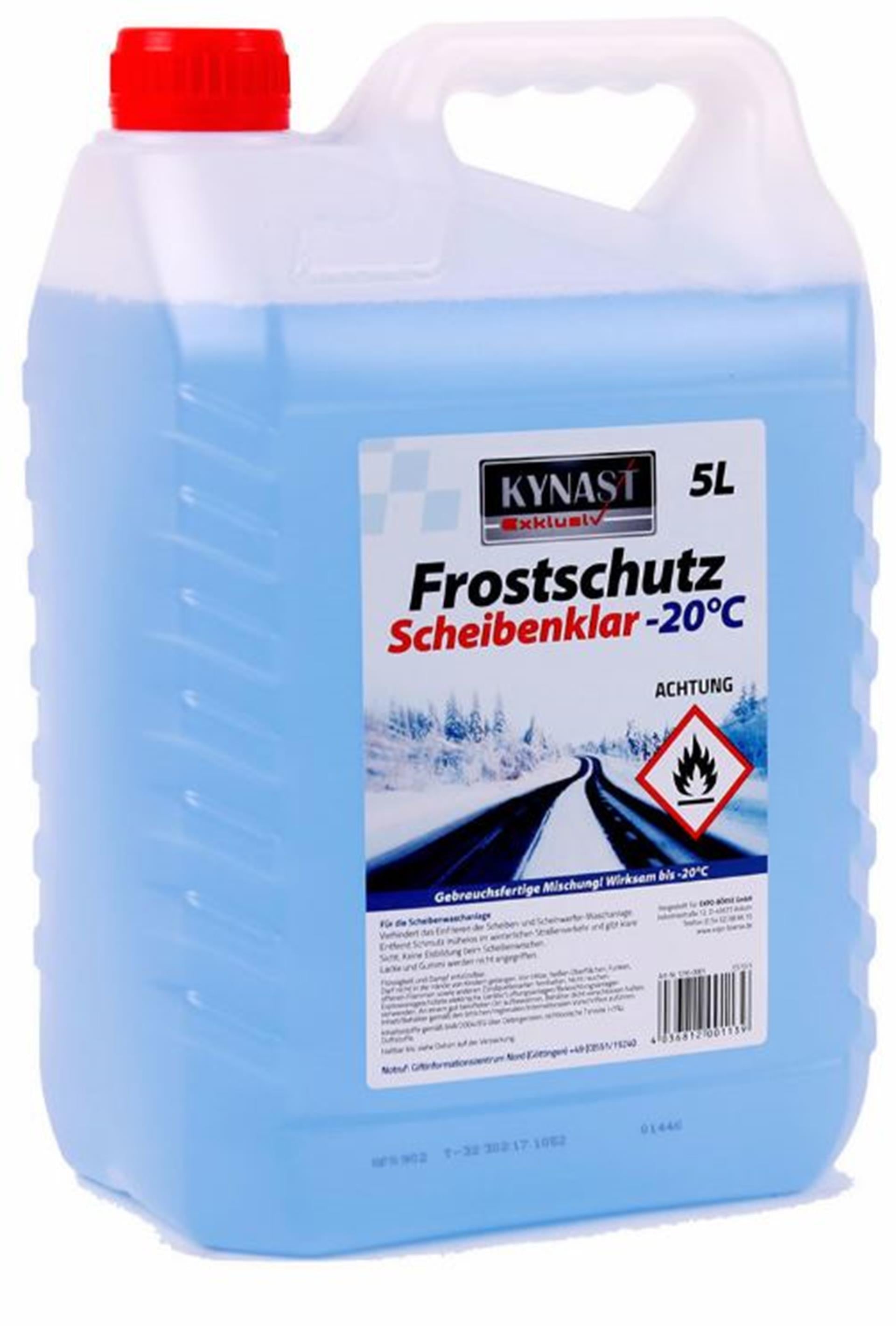 Kynast ruitensproeier antivries 5l tot -20â°c. kant en klaar. zomer en winter
