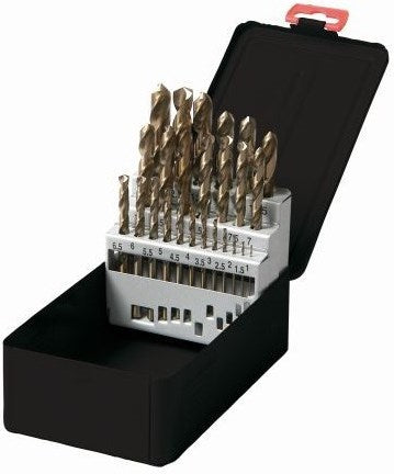 Labor spiraalborenset | din338 hss-co 5% | 25-delig | 1-13mm x 0.5mm - ka012250
