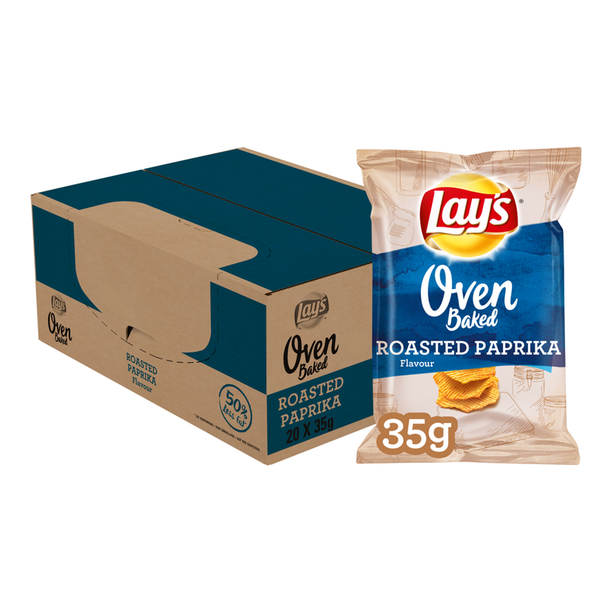 Lay's oven baked paprika - chips - 20 x 35 gram