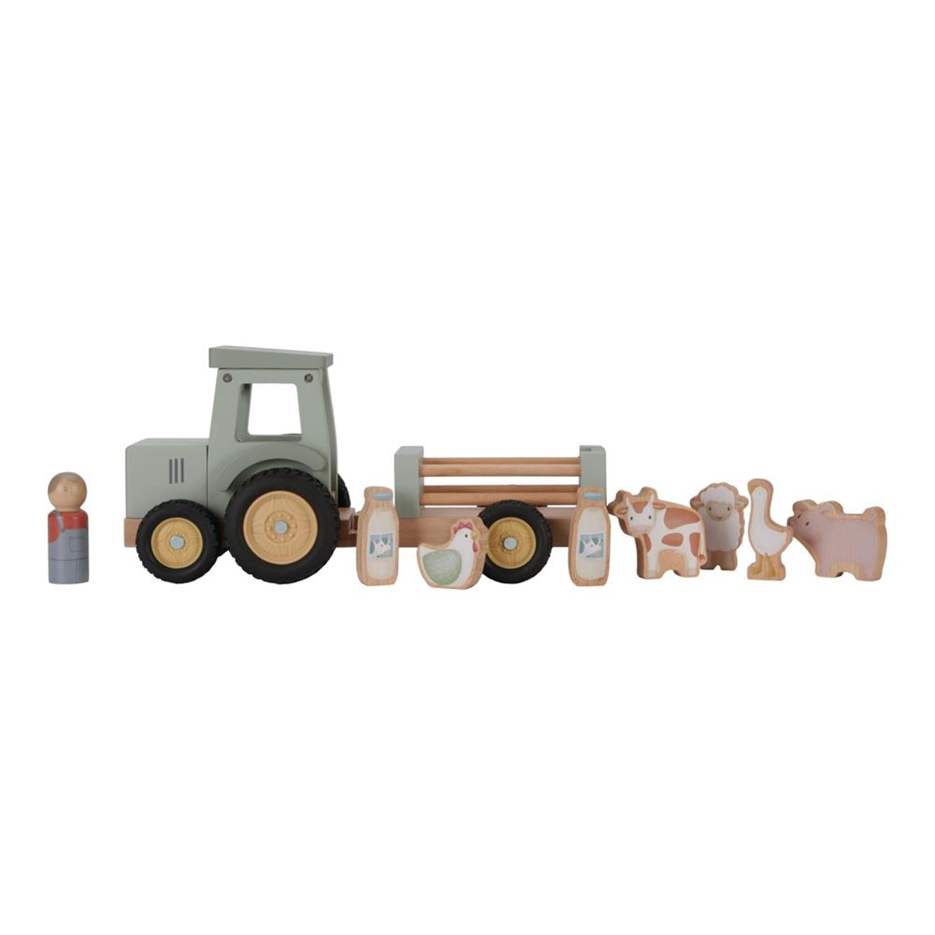 Tiamo kleine landbouwtractor met aanhanger
