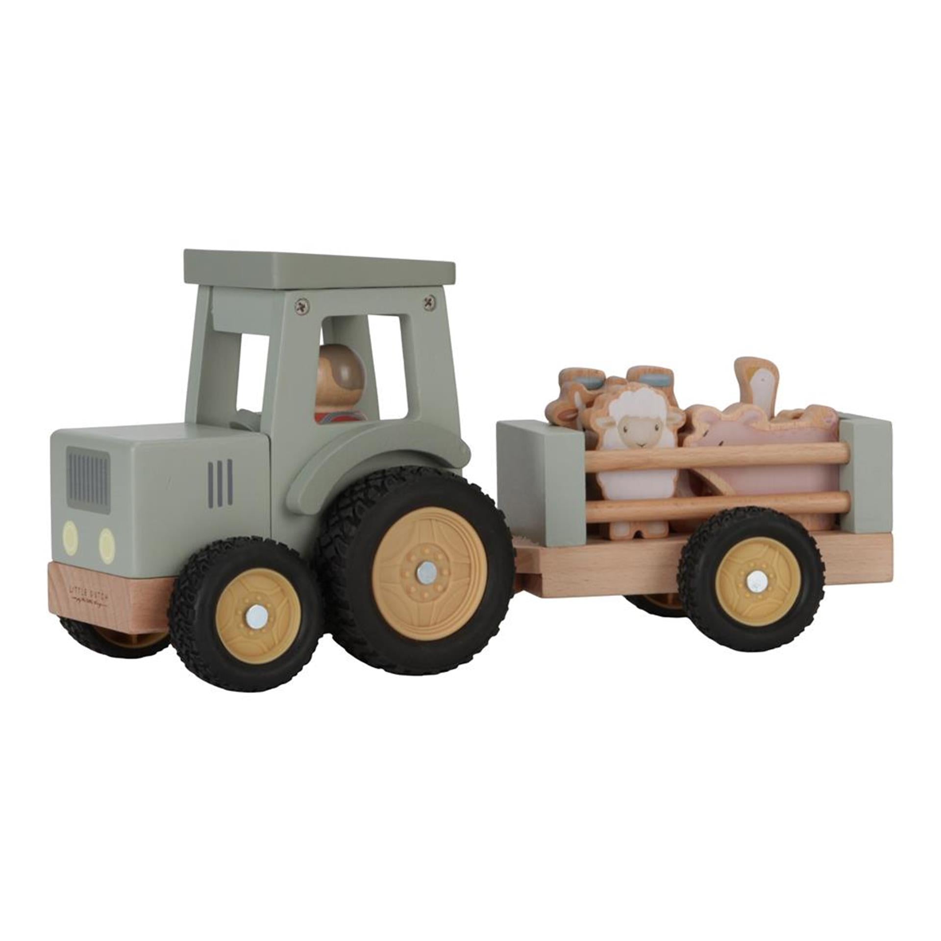 Tiamo kleine landbouwtractor met aanhanger