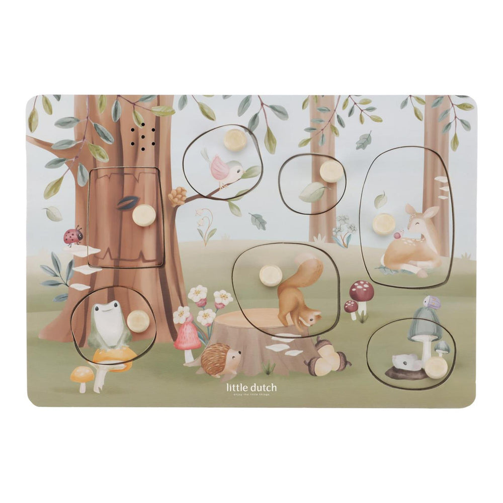 Little dutch geluidenpuzzel hout - forest friends fsc