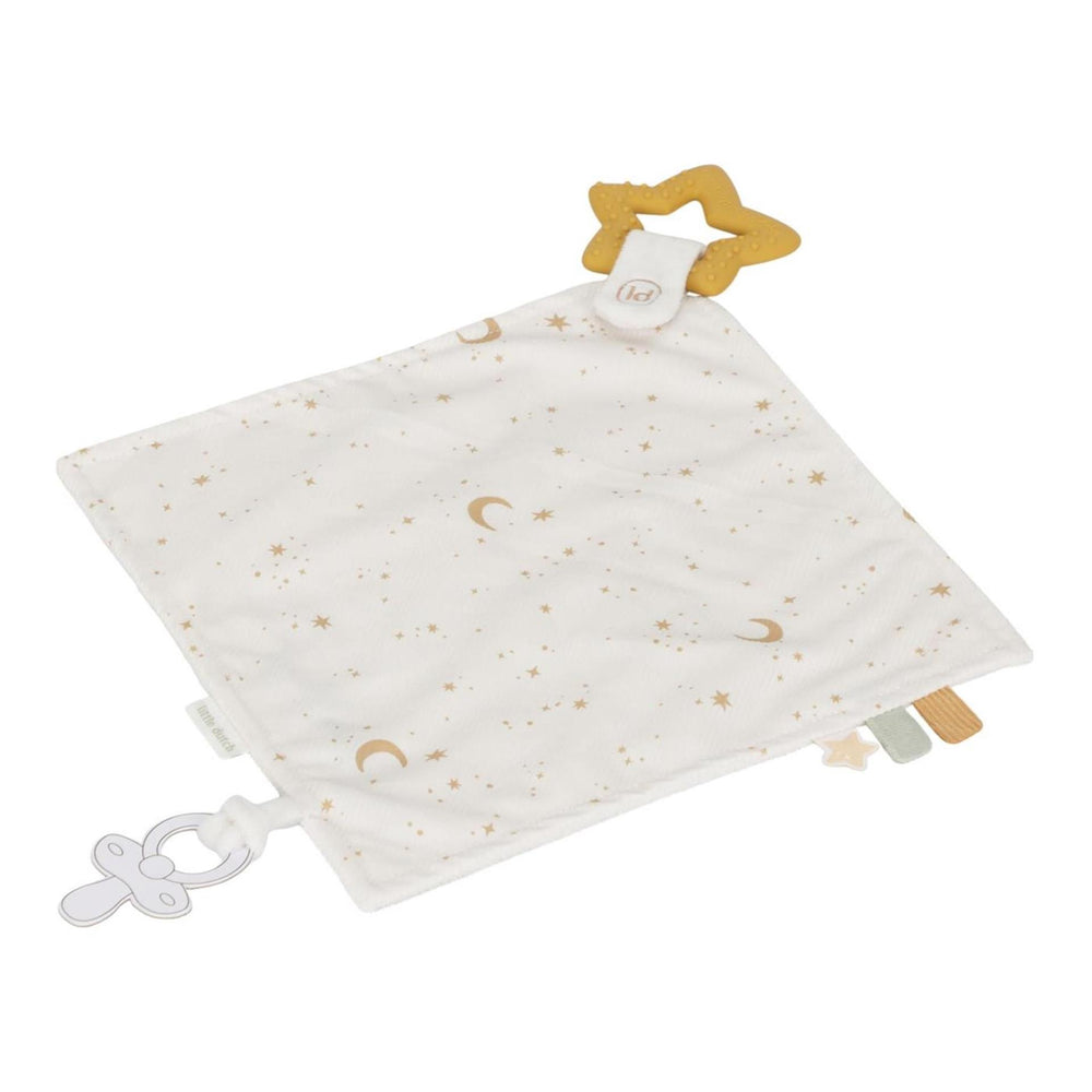 Little dutch knuffeldoekje met bijtring newborn naturals