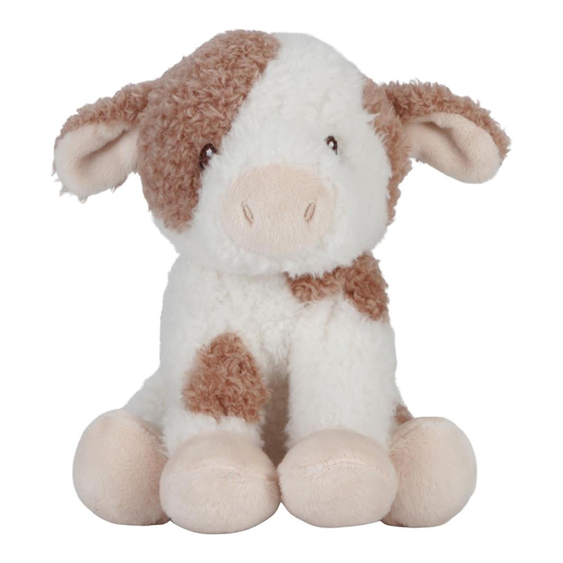 Tiamo kleine boerderij knuffel koe 17cm