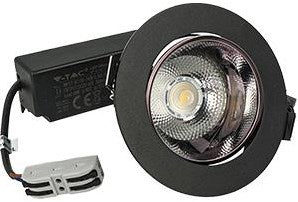Led cob downlighter zwart 10w 3000k verstelbaar - 9371505