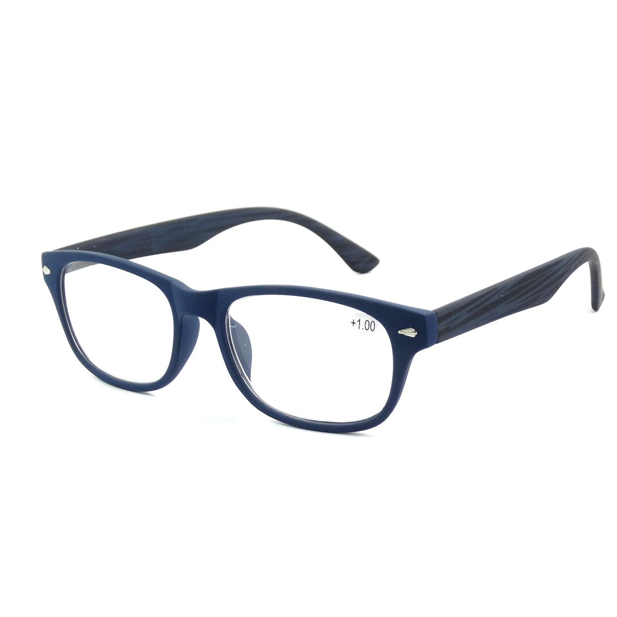 Spectrum leesbril blauw zwart assorti vierkant