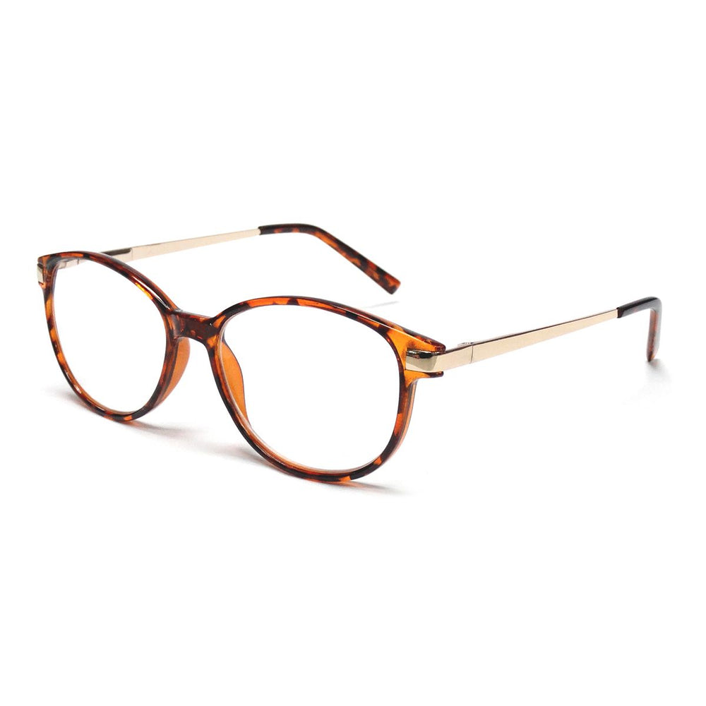 Spectrum leesbril havana goud assorti klassiek rond