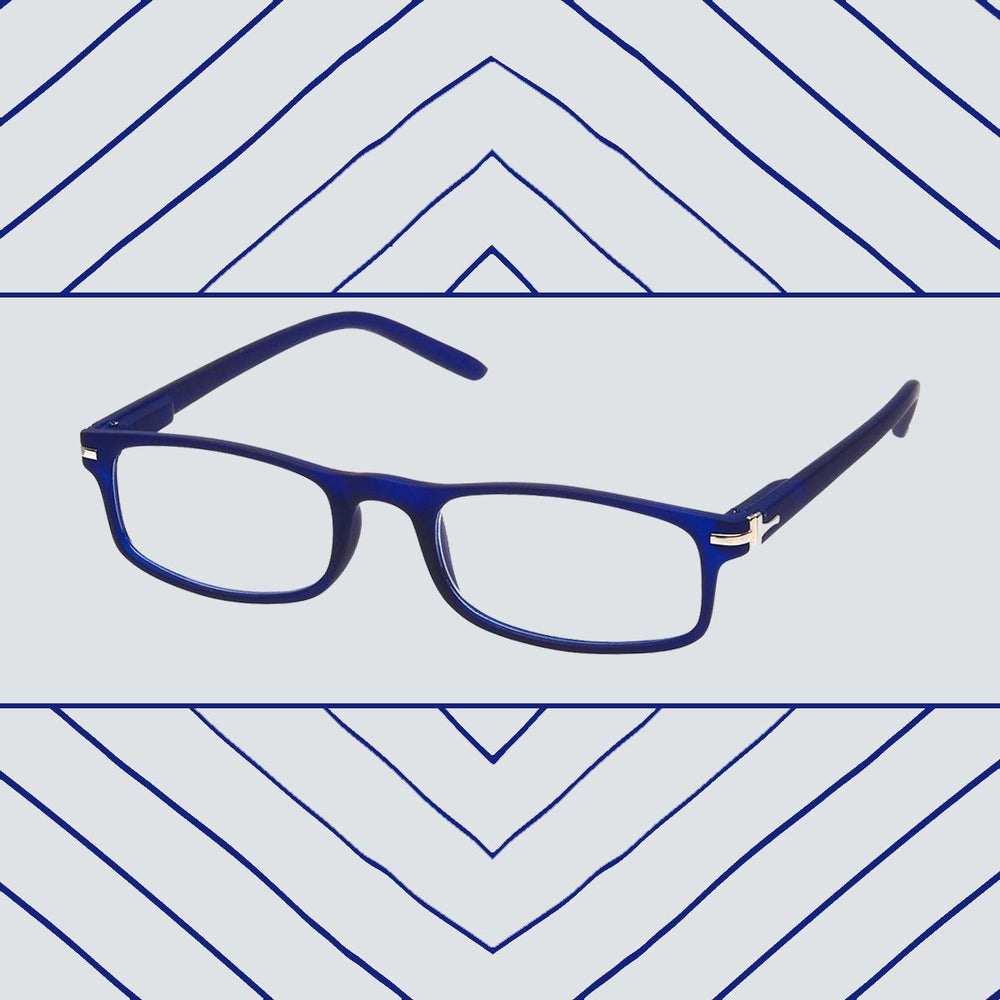 Spectrum leesbril mat blauw assorti rechthoekig assorti