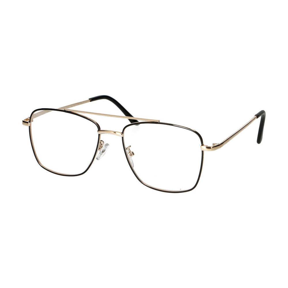 Spectrum leesbril vintage piloot metaal goud zwart 2.00