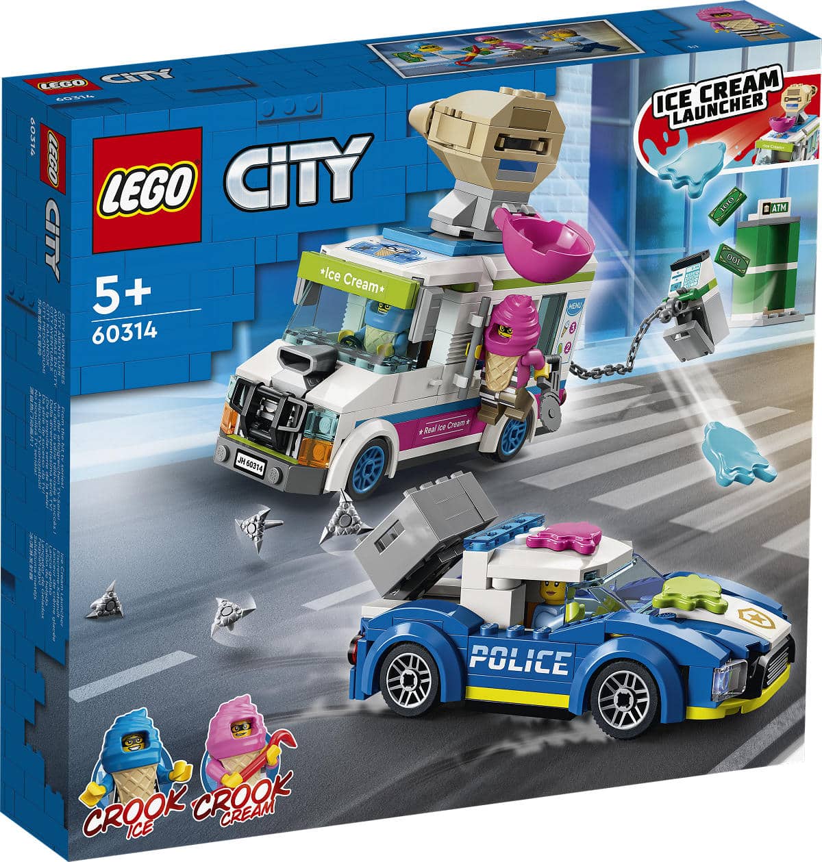 Lego city - 60314 ice cream launcher met politiewagen