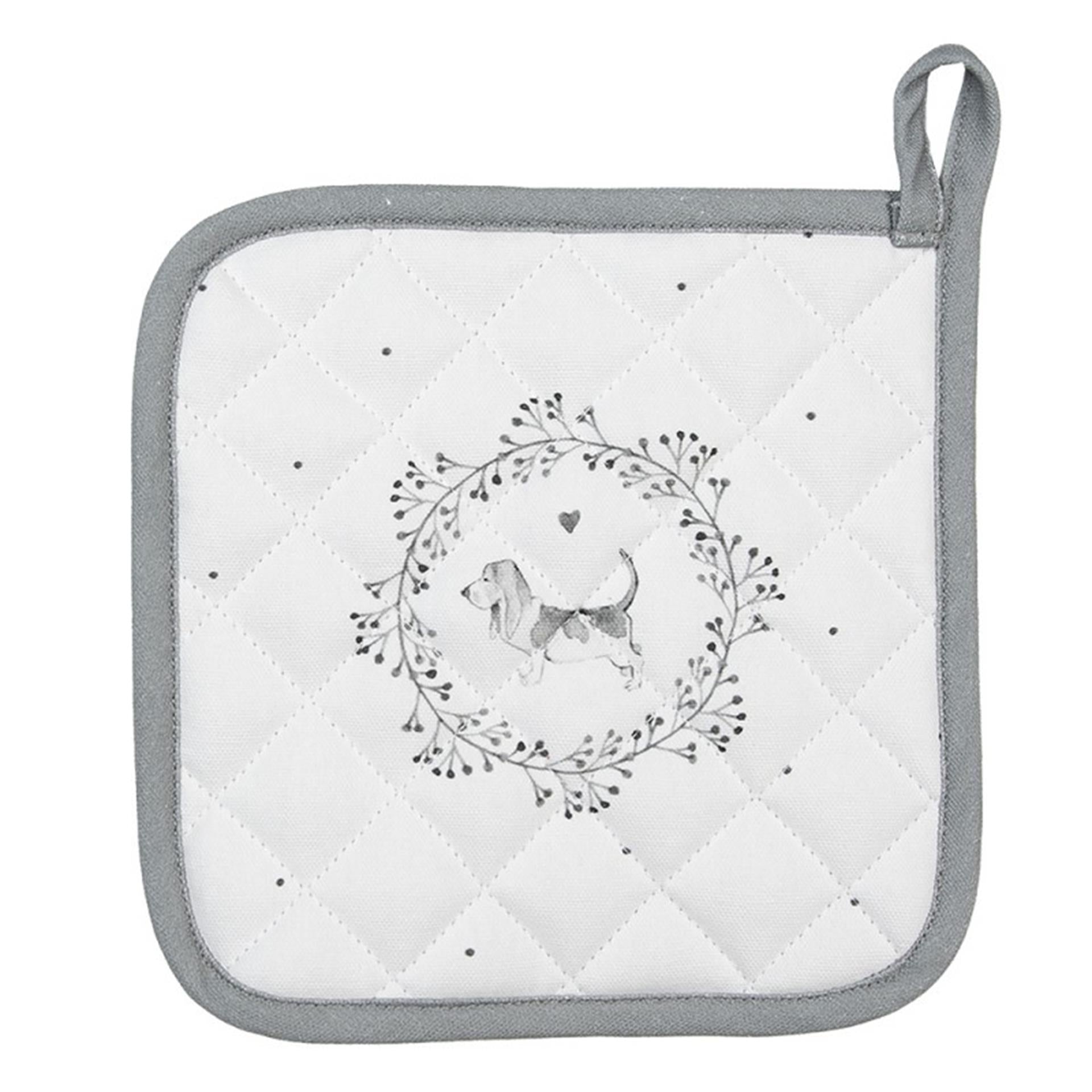 Clayre eef pannenlap hond 20x20cm