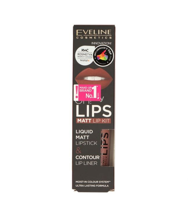 Eveline oh! my lips liquid matt lip kit nr. 02 milky chocolate