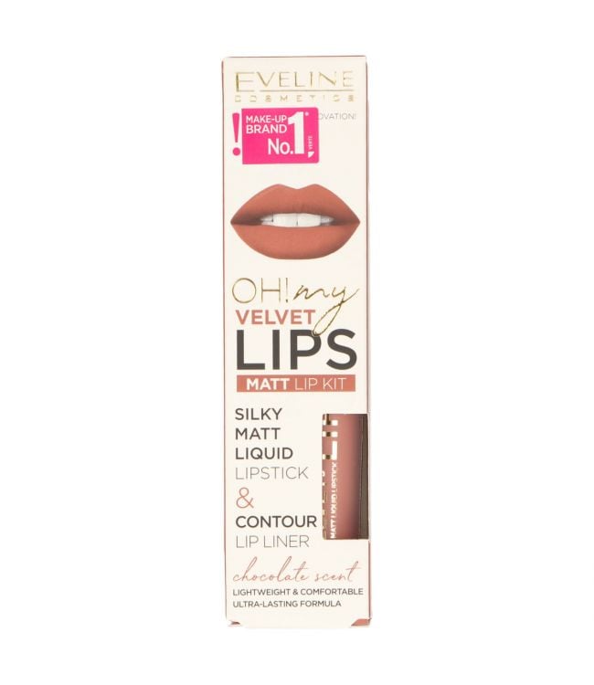 Eveline oh! my lips zijdezachte matte vloeibare lip kit nr. 11 cookie milkshake