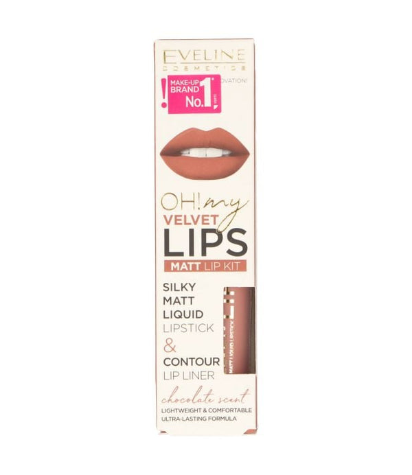Eveline oh! my lips silky matt liquid lip kit nr. 11 cookie milkshake