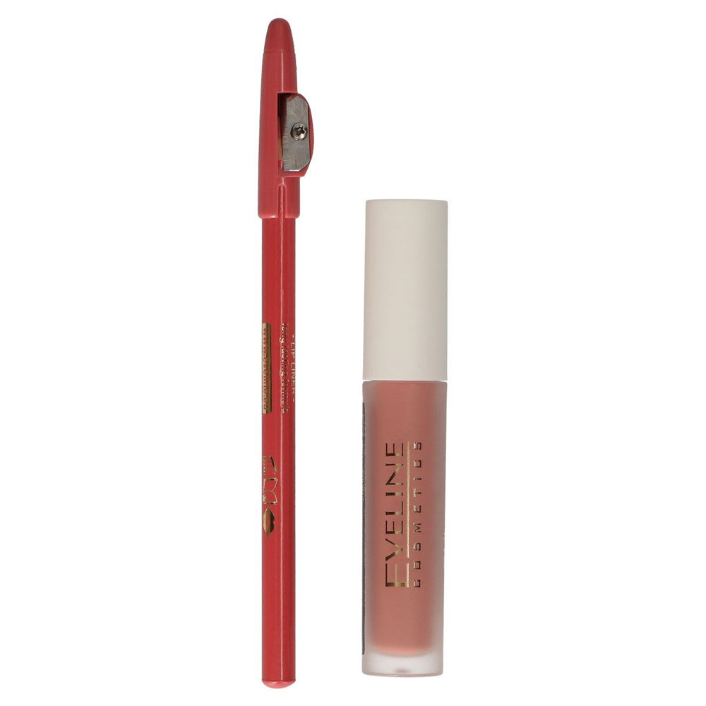Eveline oh! my lips zijdezachte matte vloeibare lip kit nr. 12 praline éclair