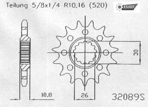 Esjot sprocket 520 17z racing