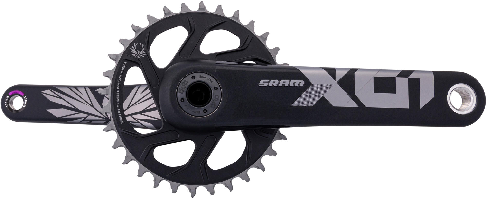 Sram crankset x01 eagle 32t 170mm lunar polar