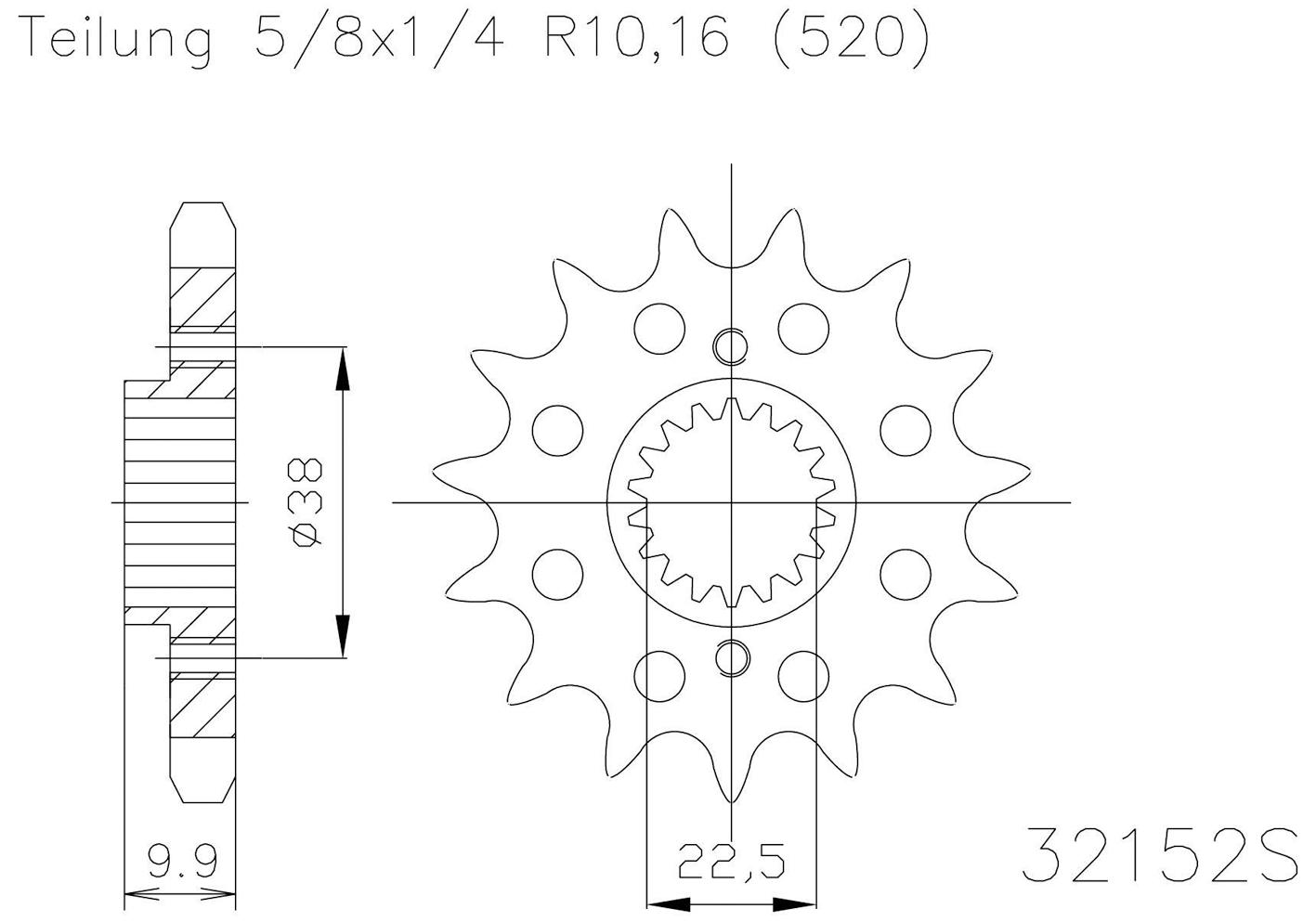Esjot sprocket 520 14z racing