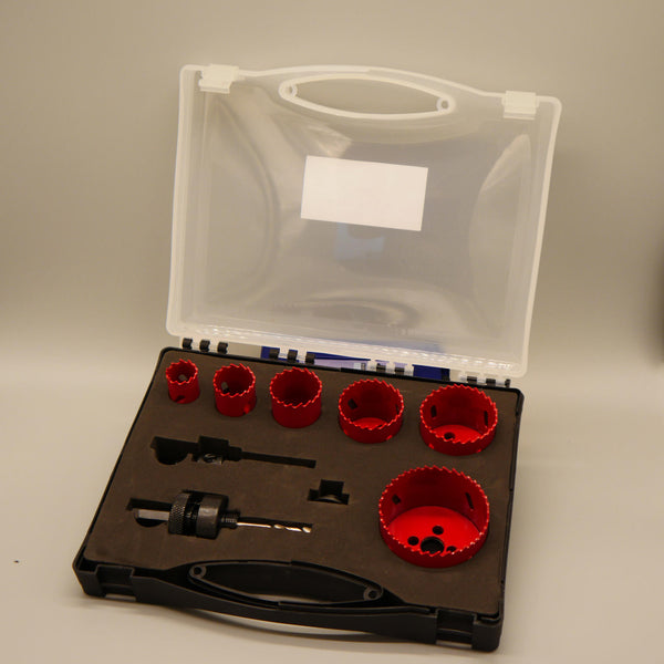 Pro bi-metal hole saw set 9-part