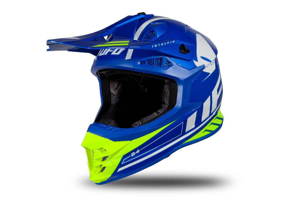 Ufo plast helmet interpid l blue neon yellow