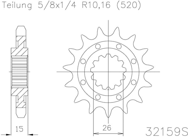 Esjot sprocket 520 17z racing