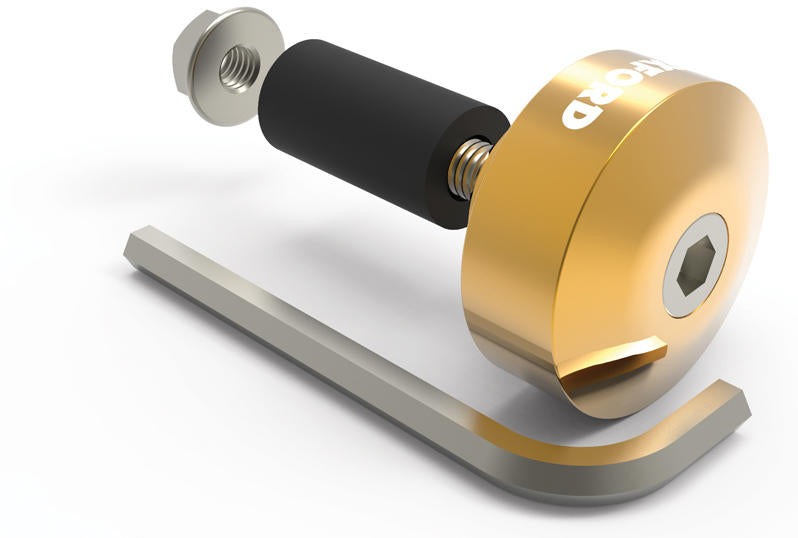 Oxford handlebar plugs 1 gold 22mm handlebars